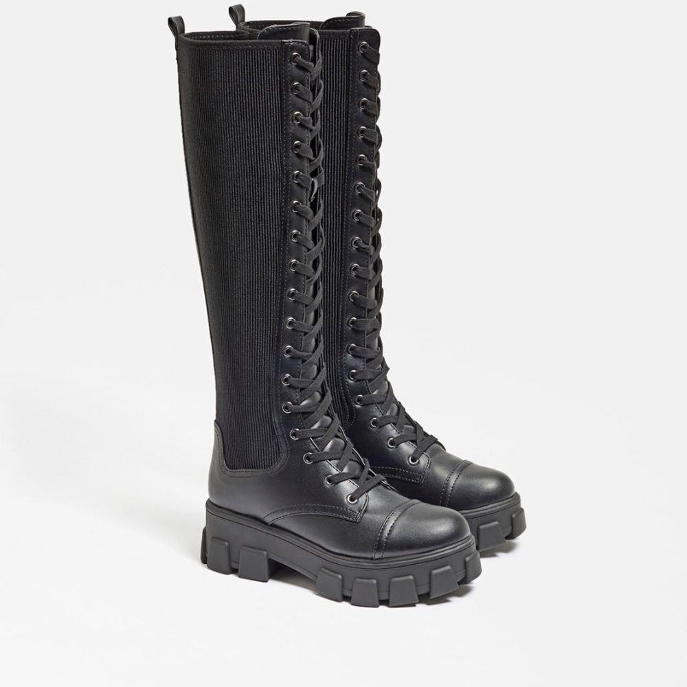 Tall Black Combat Boot - Get this pair for Halloween + Fall Season 🍂